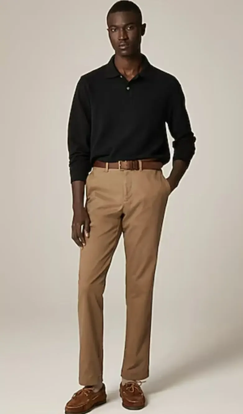 JCrew 770 Straight-Fit Core Stretch Chino Pants Mens W35 L32 River Brown AR886